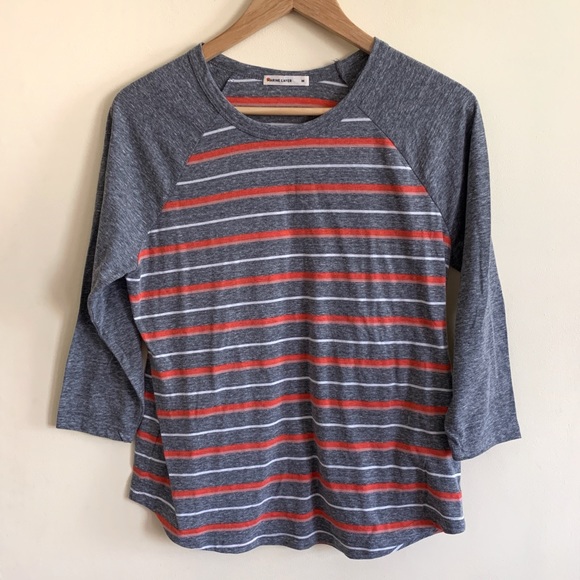 NWOT Marine Layer Lightweight Baseball Raglan Tee - Picture 5 of 8